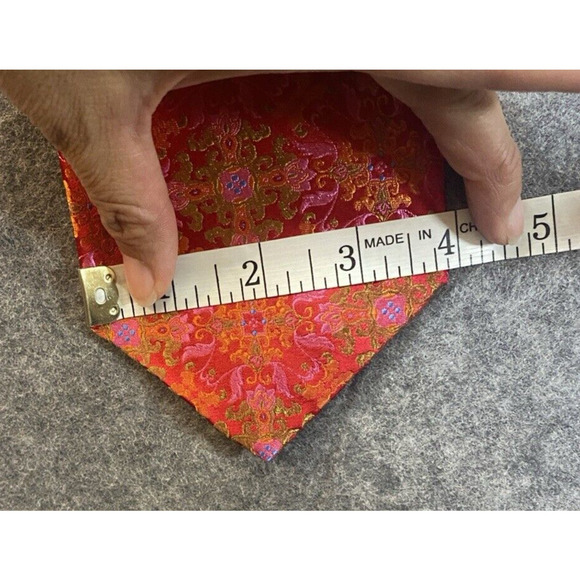 Robert Talbots Tie Mens Red Geometric Bold Best Class Holiday - Picture 9 of 10